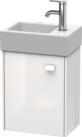 Vanity unit wall-mounted, BR4049L2222 White High Gloss, Decor, Handle White