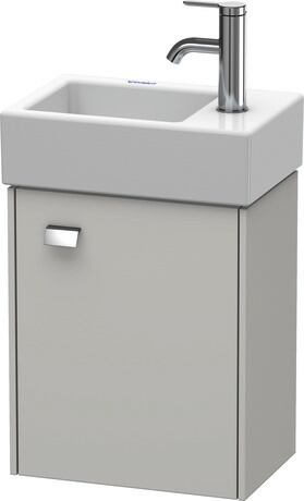 Vanity unit wall-mounted, BR4049R1007 Concrete grey Matt, Decor, Handle Chrome