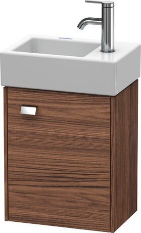 Vanity unit wall-mounted, BR4049R1021 Walnut dark Matt, Decor, Handle Chrome