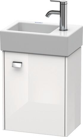 Vanity unit wall-mounted, BR4049R1022 White High Gloss, Decor, Handle Chrome