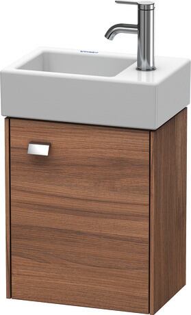 Vanity unit wall-mounted, BR4049R1079 Walnut Matt, Decor, Handle Chrome