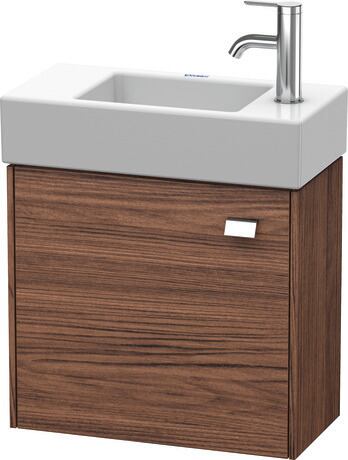 Vanity unit wall-mounted, BR4051L1021 Walnut dark Matt, Decor, Handle Chrome