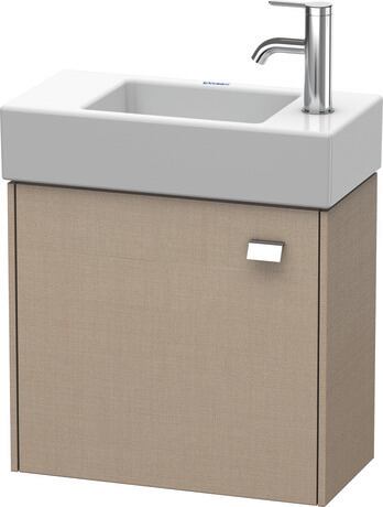 Vanity unit wall-mounted, BR4051L1075 Linen Matt, Decor, Handle Chrome