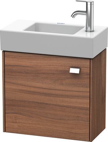 Vanity unit wall-mounted, BR4051L1079 Walnut Matt, Decor, Handle Chrome