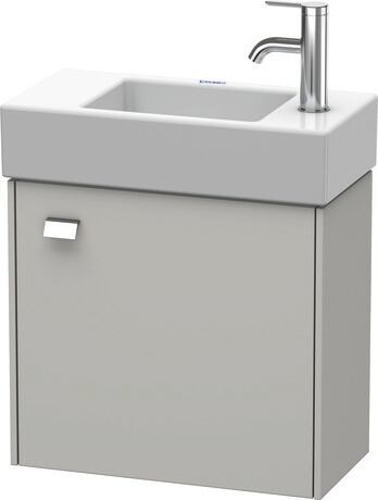 Vanity unit wall-mounted, BR4051R1007 Concrete grey Matt, Decor, Handle Chrome