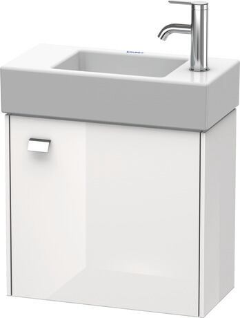 Vanity unit wall-mounted, BR4051R1022 White High Gloss, Decor, Handle Chrome