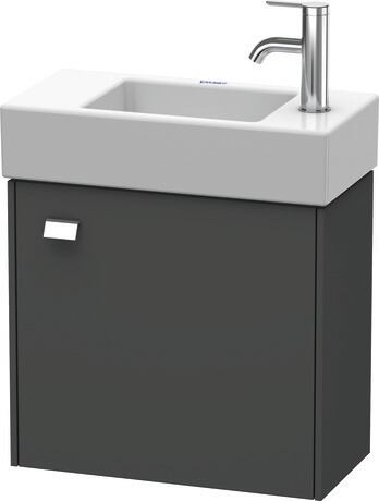 Vanity unit wall-mounted, BR4051R1049 Graphite Matt, Decor, Handle Chrome