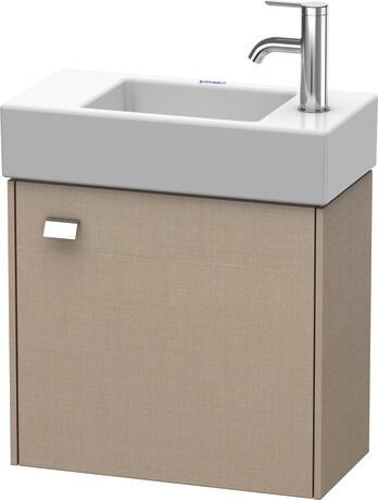 Vanity unit wall-mounted, BR4051R1075 Linen Matt, Decor, Handle Chrome