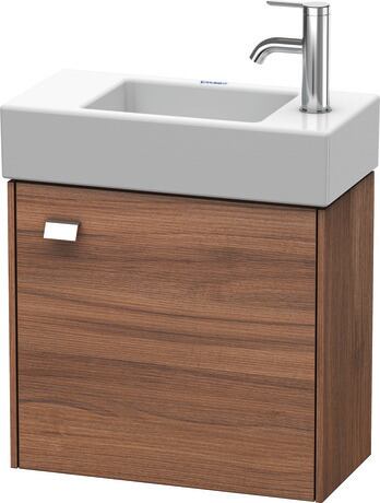 Vanity unit wall-mounted, BR4051R1079 Walnut Matt, Decor, Handle Chrome