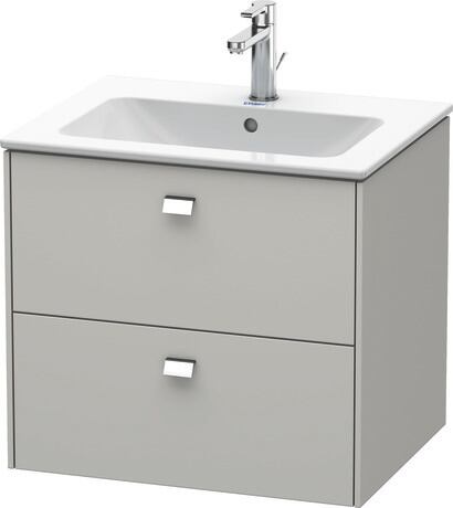 Vanity unit wall-mounted, BR410101007 Concrete grey Matt, Decor, Handle Chrome