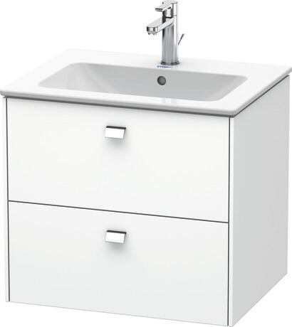 Vanity unit wall-mounted, BR410101018 White Matt, Decor, Handle Chrome