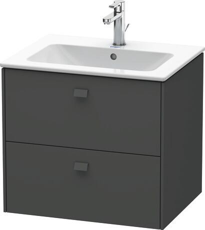 Vanity unit wall-mounted, BR410104949 Graphite Matt, Decor, Handle Graphite