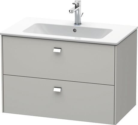 Vanity unit wall-mounted, BR410201007 Concrete grey Matt, Decor, Handle Chrome