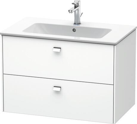 Vanity unit wall-mounted, BR410201018 White Matt, Decor, Handle Chrome