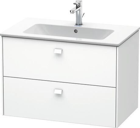 Vanity unit wall-mounted, BR410201818 White Matt, Decor, Handle White