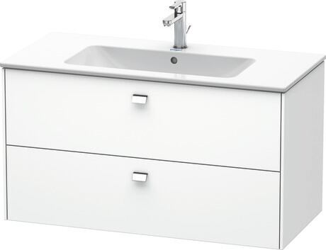 Vanity unit wall-mounted, BR410301018 White Matt, Decor, Handle Chrome