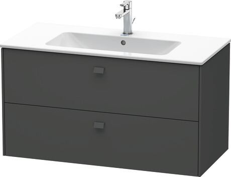 Vanity unit wall-mounted, BR410304949 Graphite Matt, Decor, Handle Graphite