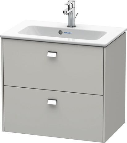 Vanity unit wall-mounted, BR411001007 Concrete grey Matt, Decor, Handle Chrome