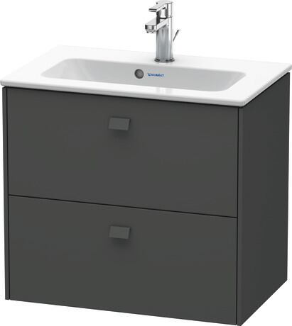 Vanity unit wall-mounted, BR411004949 Graphite Matt, Decor, Handle Graphite