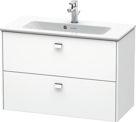 Vanity unit wall-mounted, BR411101018 White Matt, Decor, Handle Chrome