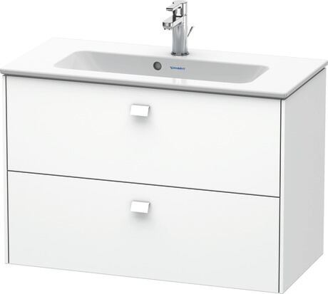 Vanity unit wall-mounted, BR411101818 White Matt, Decor, Handle White