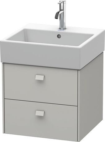 Vanity unit wall-mounted, BR415200707 Concrete grey Matt, Decor, Handle Concrete grey