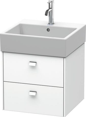 Vanity unit wall-mounted, BR415201018 White Matt, Decor, Handle Chrome