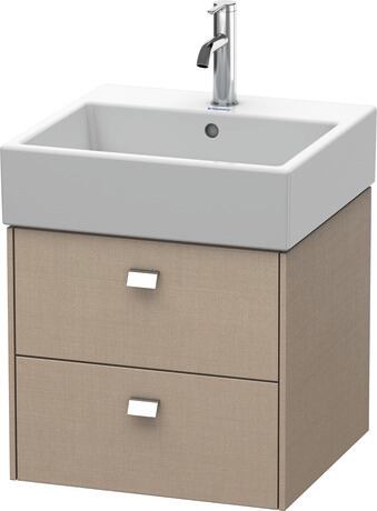 Vanity unit wall-mounted, BR415201075 Linen Matt, Decor, Handle Chrome