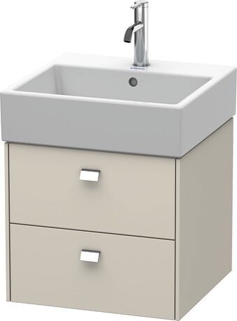 Vanity unit wall-mounted, BR415201091 taupe Matt, Decor, Handle Chrome