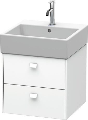 Vanity unit wall-mounted, BR415201818 White Matt, Decor, Handle White