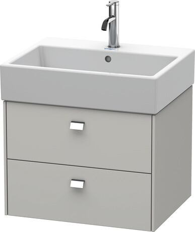 Vanity unit wall-mounted, BR415301007 Concrete grey Matt, Decor, Handle Chrome