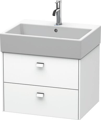 Vanity unit wall-mounted, BR415301018 White Matt, Decor, Handle Chrome