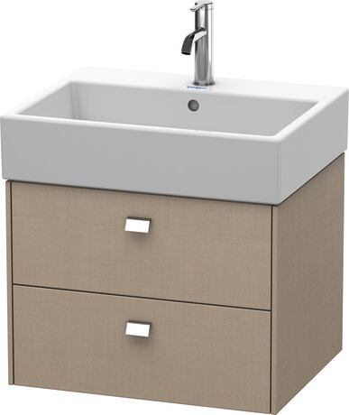 Vanity unit wall-mounted, BR415301075 Linen Matt, Decor, Handle Chrome