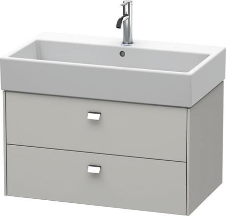 Vanity unit wall-mounted, BR415501007 Concrete grey Matt, Decor, Handle Chrome