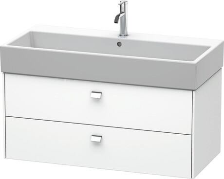 Vanity unit wall-mounted, BR415601018 White Matt, Decor, Handle Chrome