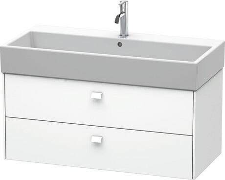 Vanity unit wall-mounted, BR415601818 White Matt, Decor, Handle White