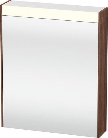 Mirror cabinet, BR7101L21210000 Walnut dark, Hinge position: Left, Socket: Integrated, Number of sockets: 1, plug socket type: F, Energy efficiency class D