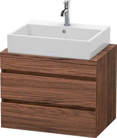 Console vanity unit wall-mounted, DS530602121 Walnut dark Matt, Decor