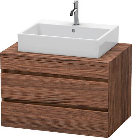 Console vanity unit wall-mounted, DS531702121 Walnut dark Matt, Decor