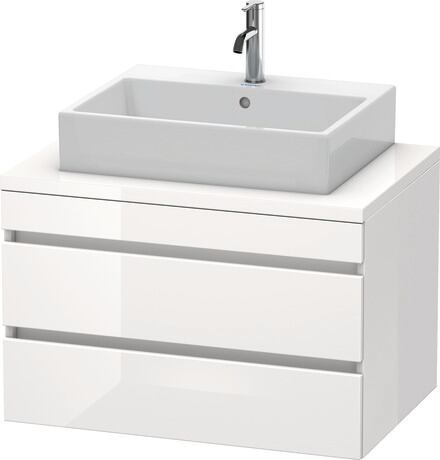 Console vanity unit wall-mounted, DS531702222 White High Gloss, Decor