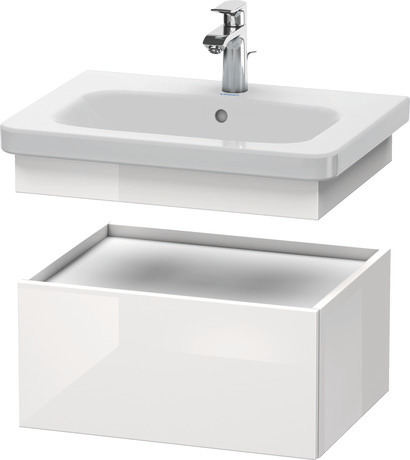 Szafka dolna do konsoli, DS628002222 Biały Błyszczący Dekor