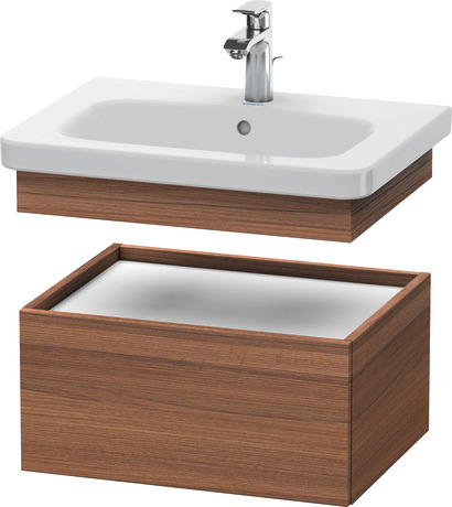 Szafka dolna do konsoli, DS628007979 Orzech szkło matowe Dekor