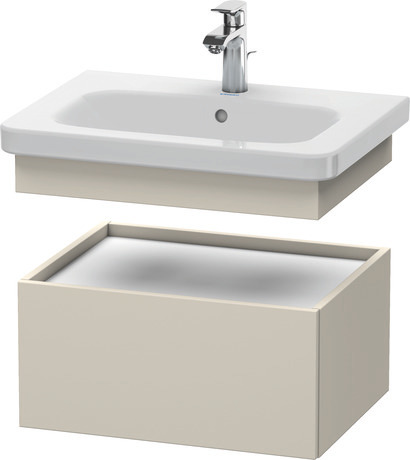 Szafka dolna do konsoli, DS628009191 Taupe szkło matowe Dekor