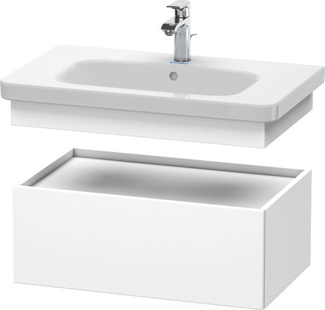 Szafka dolna do konsoli, DS628101818 Biały szkło matowe Dekor