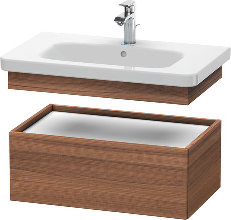 Szafka dolna do konsoli, DS628107979 Orzech szkło matowe Dekor