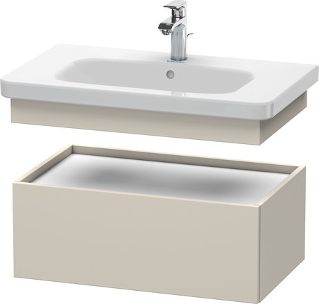 Szafka dolna do konsoli, DS628109191 Taupe szkło matowe Dekor