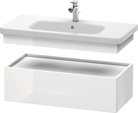 Szafka dolna do konsoli, DS628202222 Biały Błyszczący Dekor