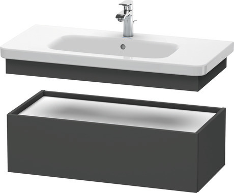 Szafka dolna do konsoli, DS628204949 Grafit szkło matowe Dekor