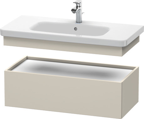 Szafka dolna do konsoli, DS628209191 Taupe szkło matowe Dekor
