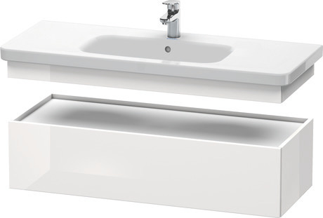 Szafka dolna do konsoli, DS628302222 Biały Błyszczący Dekor